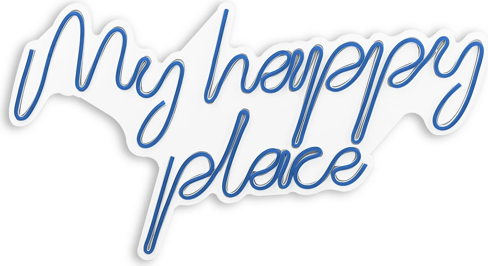 Dekor dritash LED plastike, 'My happy place', ngjyrë e kaltër