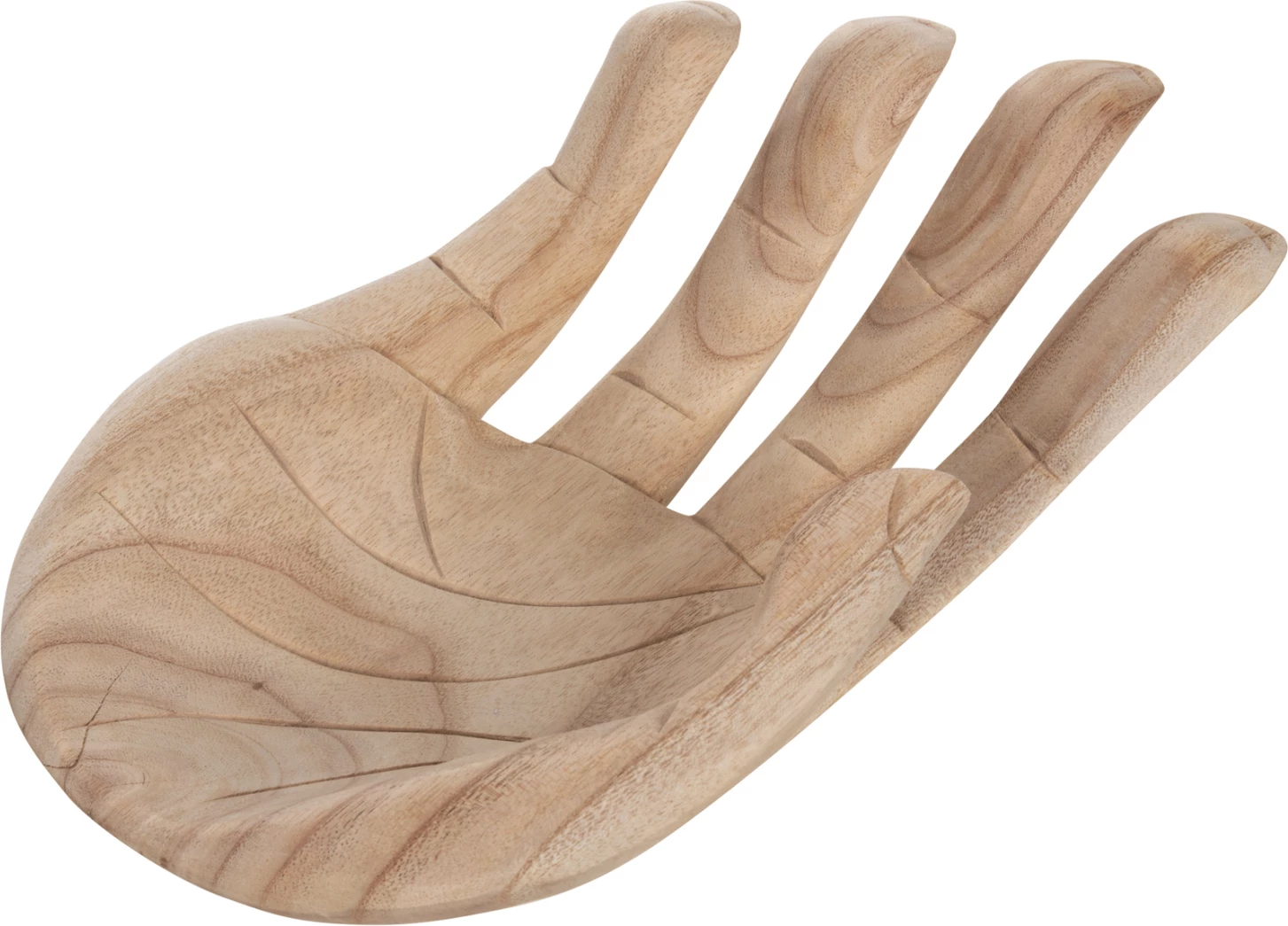 Dekor tavoline dorë e djathtë FH4278R, dru i ngurtë Albasia, ngjyrë natyrale, 30x20x10H cm