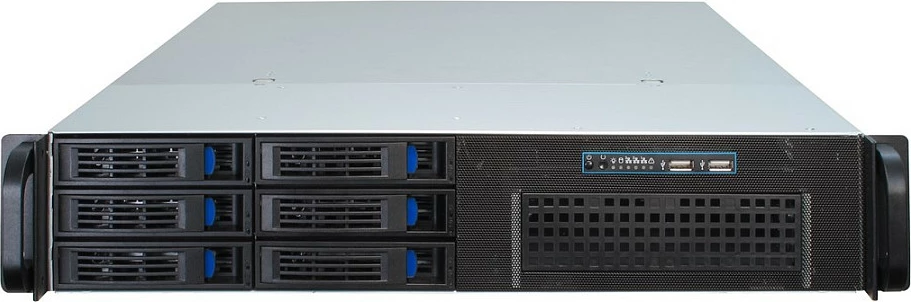 Kasë serveri Inter-Tech IPC 2U-2406, 19" rack 2U/2HE storage, e zezë/argjendtë