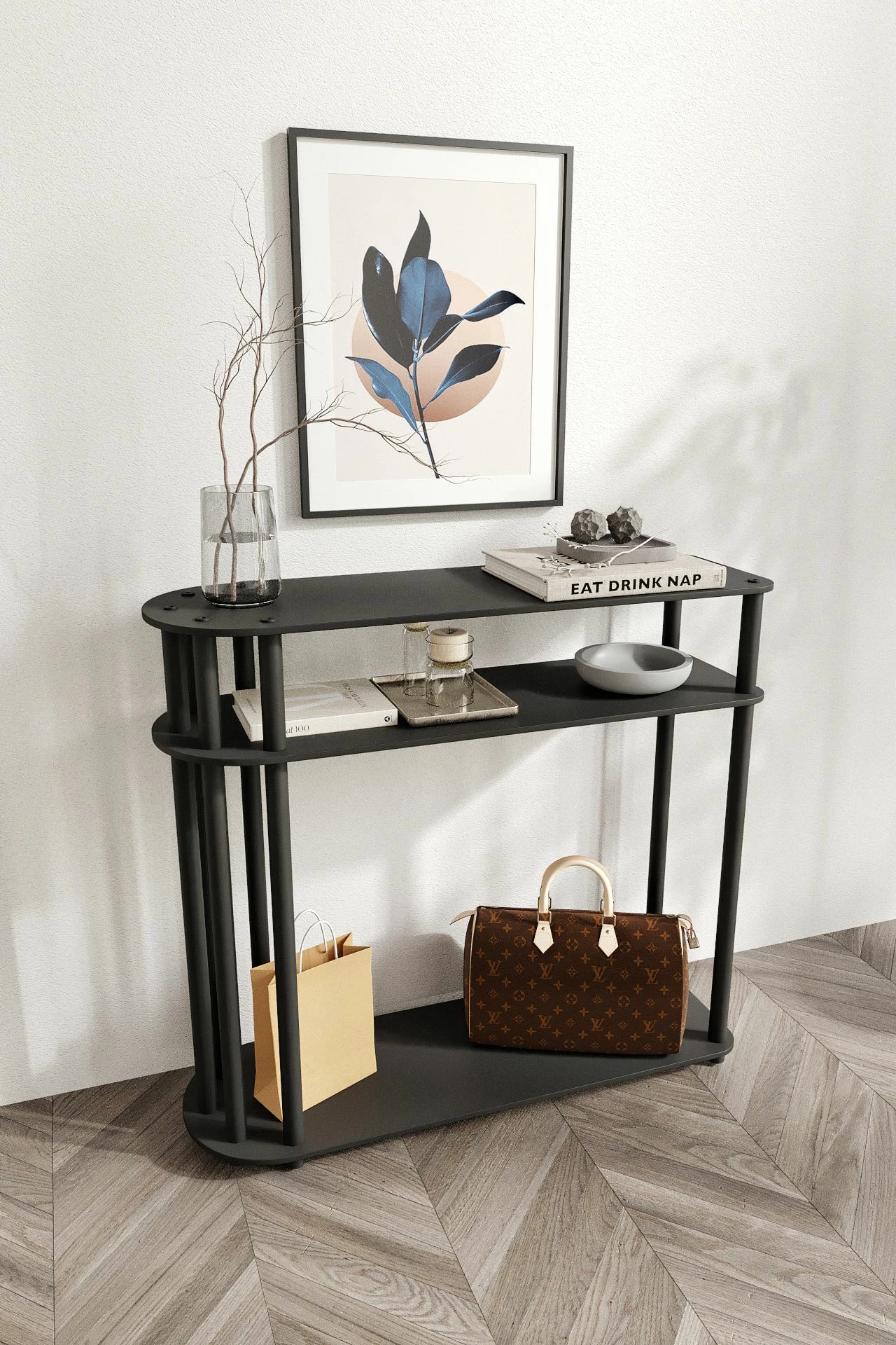 Komodë Skye Decor, ngjyrë e zezë, Caprio