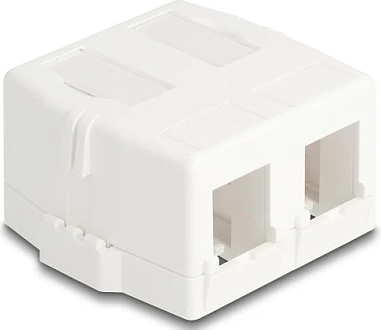 Kuti lidhëse Keystone DeLOCK 85843, snap-in për 2 module, plastik, 545 x 573 x 324 mm, e bardhë