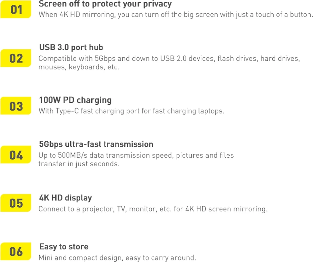 HUB multifunksional Baseus Lite Series WKQX050101, 2x USB 3.0, USB Type-C PD, HDMI 1.4, SD/TF, i zi