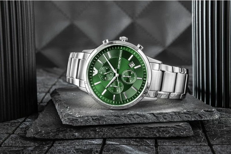 Orë dore për meshkuj Emporio Armani, argjend