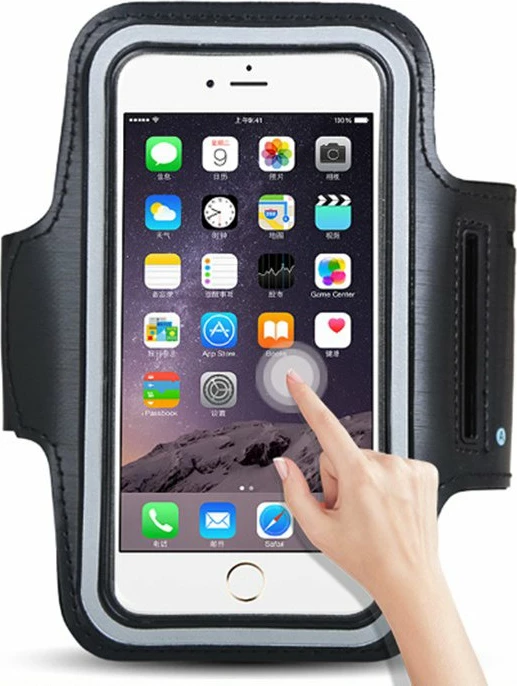 Bandë krahu për vrapim Hurtel për celular deri 6", e zezë