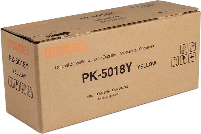 Toner, Utax PK-5018Y (1T02TWAUT0), rendiment 9,750–23,700 faqe, original, e verdhë