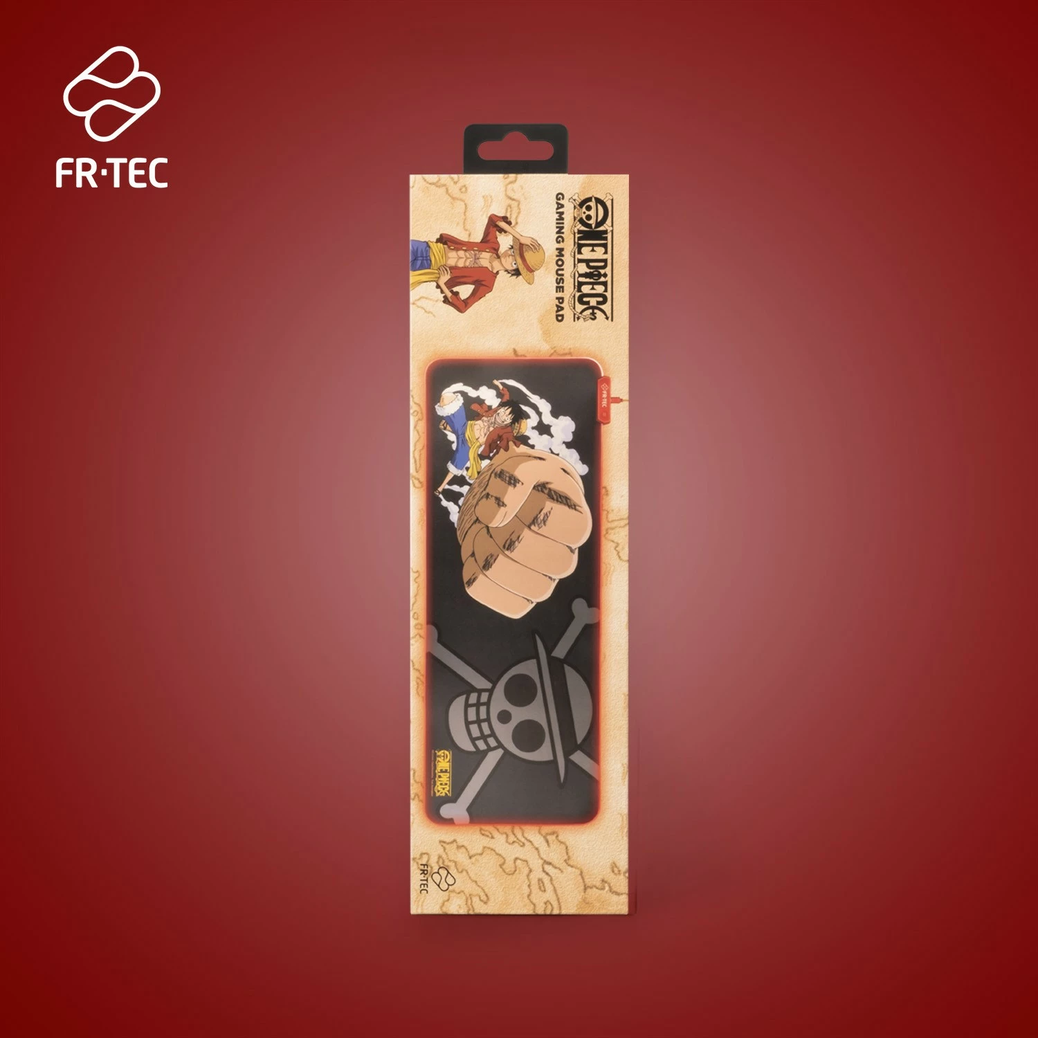 Mauspad Blade One Piece Luffy gaming, i zi me të kuqe