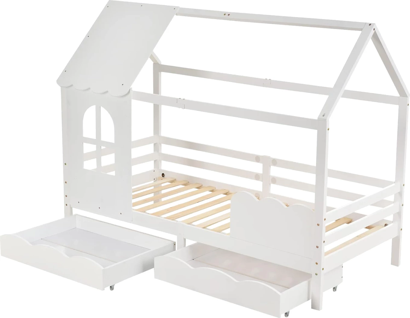 Krevat për fëmijë Montessori Domer FH710.03, i bardhë