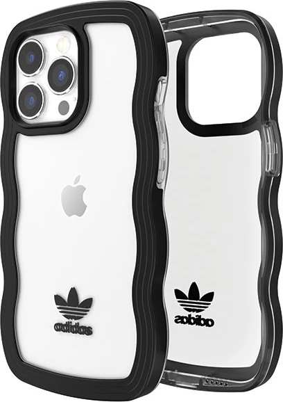 Mbështjellës Adidas OR Wavy Case për iPhone 13/13 Pro, 6.1", silikoni, zi-transparente