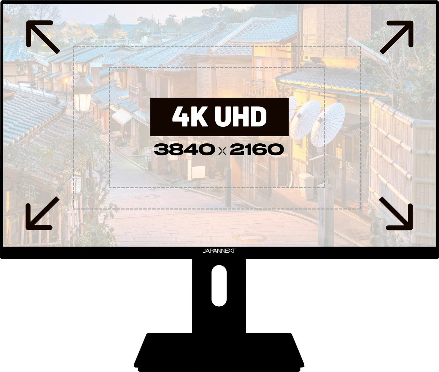 Monitor JAPANNEXT JN-IPS2380UHDR-C65W-HSP 23.8", 4K UHD, HDR10, USB-C Power Delivery, FreeSync, i zi