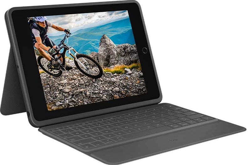 Mbështjellës me tastierë Logitech Rugged Folio 920-009313, GER layout, e zezë