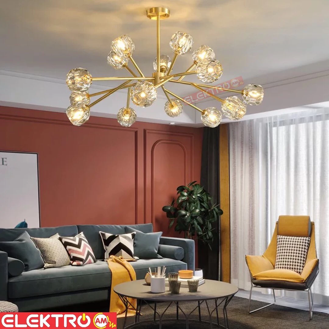 Abazhur klasik kristal 18 llampa