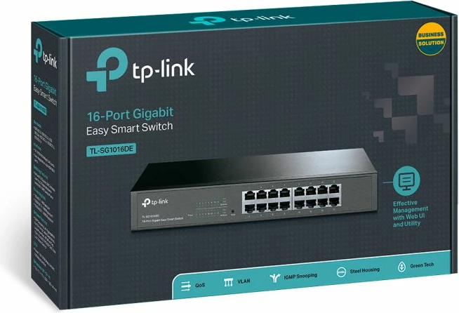Switch TP-LINK TL-SG1016DE 16-port Gigabit 10/100/1000, i zi