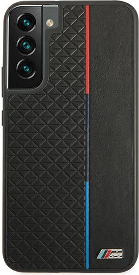 Mbështjellës BMW M Collection Triangles për Samsung Galaxy S22+, i zi, hardcase