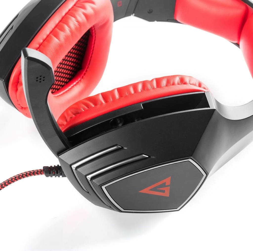 Kufje MODECOM Volcano MC-831 Rage gaming me mikrofon, 2x 3.5mm, kabllo 2.2 m, kuqe/zi