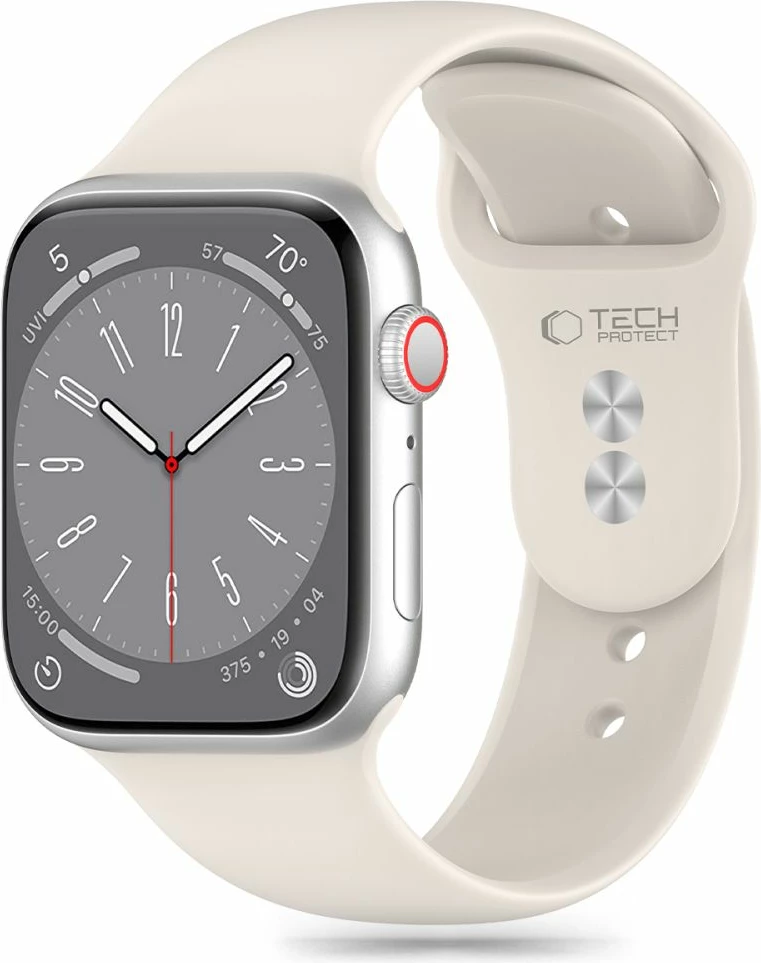 Rrip silikoni për Apple Watch Tech-Protect, 38/40/41 mm, Bezhe