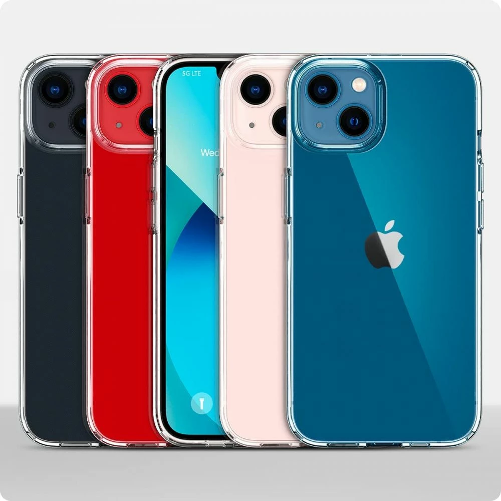 Mbështjellës Spigen Liquid Crystal për iPhone 13, Transparent