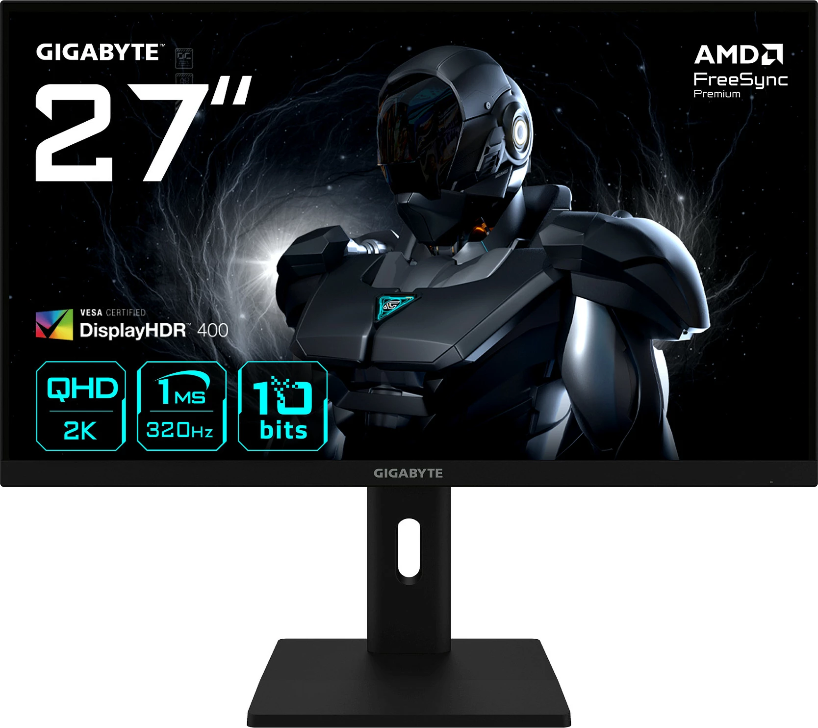 Monitor Gigabyte G27Q3, 27", QHD 2560x1440, IPS, 320Hz, 1ms, HDR400, FreeSync Premium, i zi