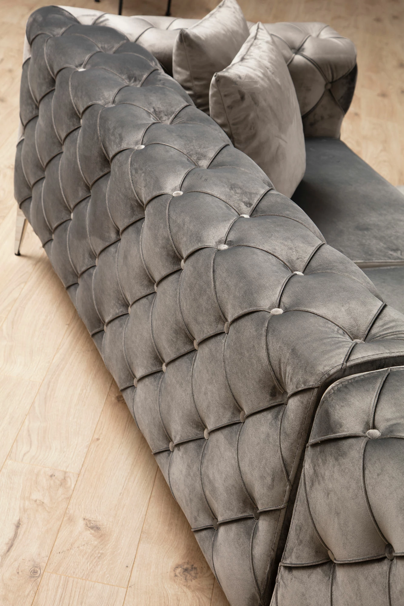 Këndare Como, ngjyrë antracit, Atelier del Sofa, kënd i djathtë
