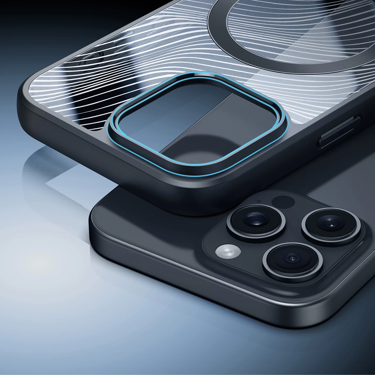 Mbështjellës Dux Ducis Aimo Mag për iPhone 16 Pro, MagSafe, i zi