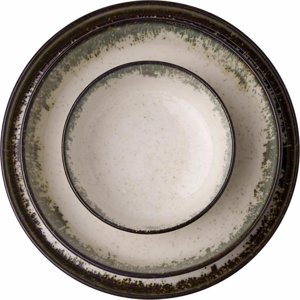 Set enësh për drekë (24 copë), Hermia Concept, Roundy, ngjyrë kafe