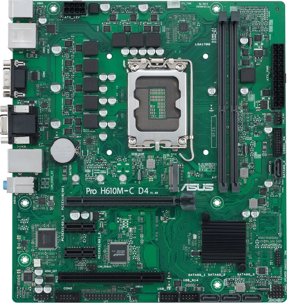 Pllakë amë ASUS PRO H610M-C D4-CSM, Intel H610 LGA 1700, micro ATX