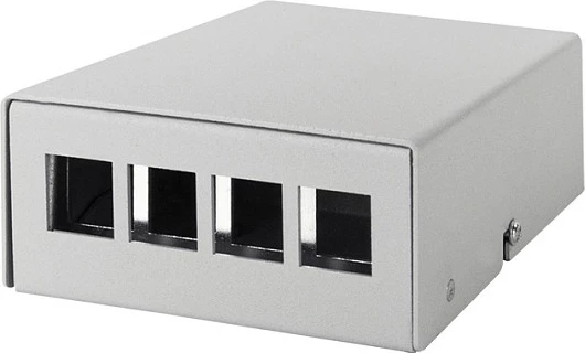 Kuti konsolidimi rrjeti LogiLink, 4-port, montim tavolinë/mur/shinë, gri