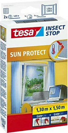 Rrjetë kundër insekteve për dritare tesa Insect Stop Sun Protect 1.30 x 1.50 m, antracit