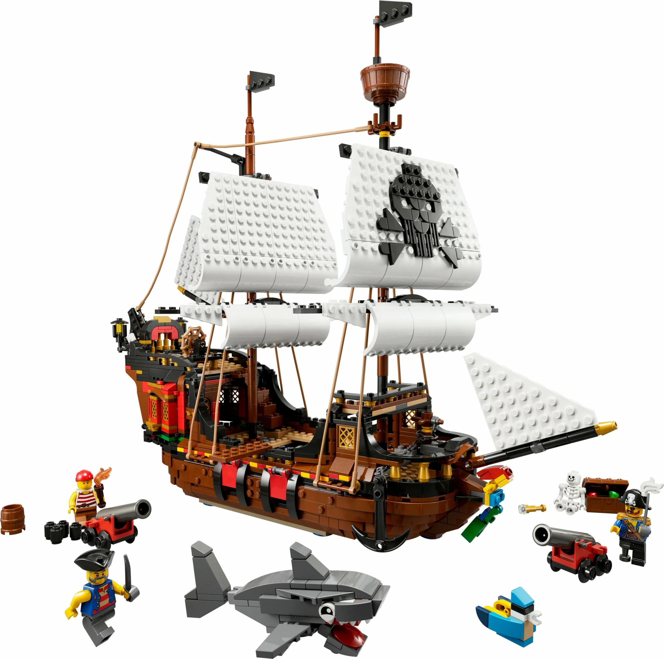 Set ndërtimi LEGO Creator 3in1 Anije Piratësh, 31109, 1264 pjesë, shumëngjyrësh