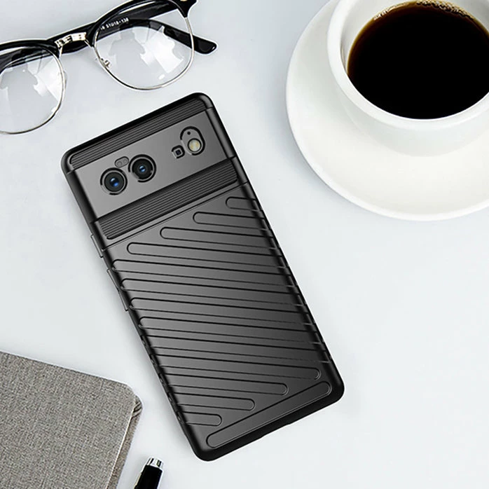 Mbështjellës Hurtel Thunder Case për Google Pixel 6, TPU, i zi