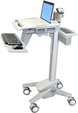 Karrocë për laptop Ergotron StyleView EMR, me rrota, e bardhë/gri