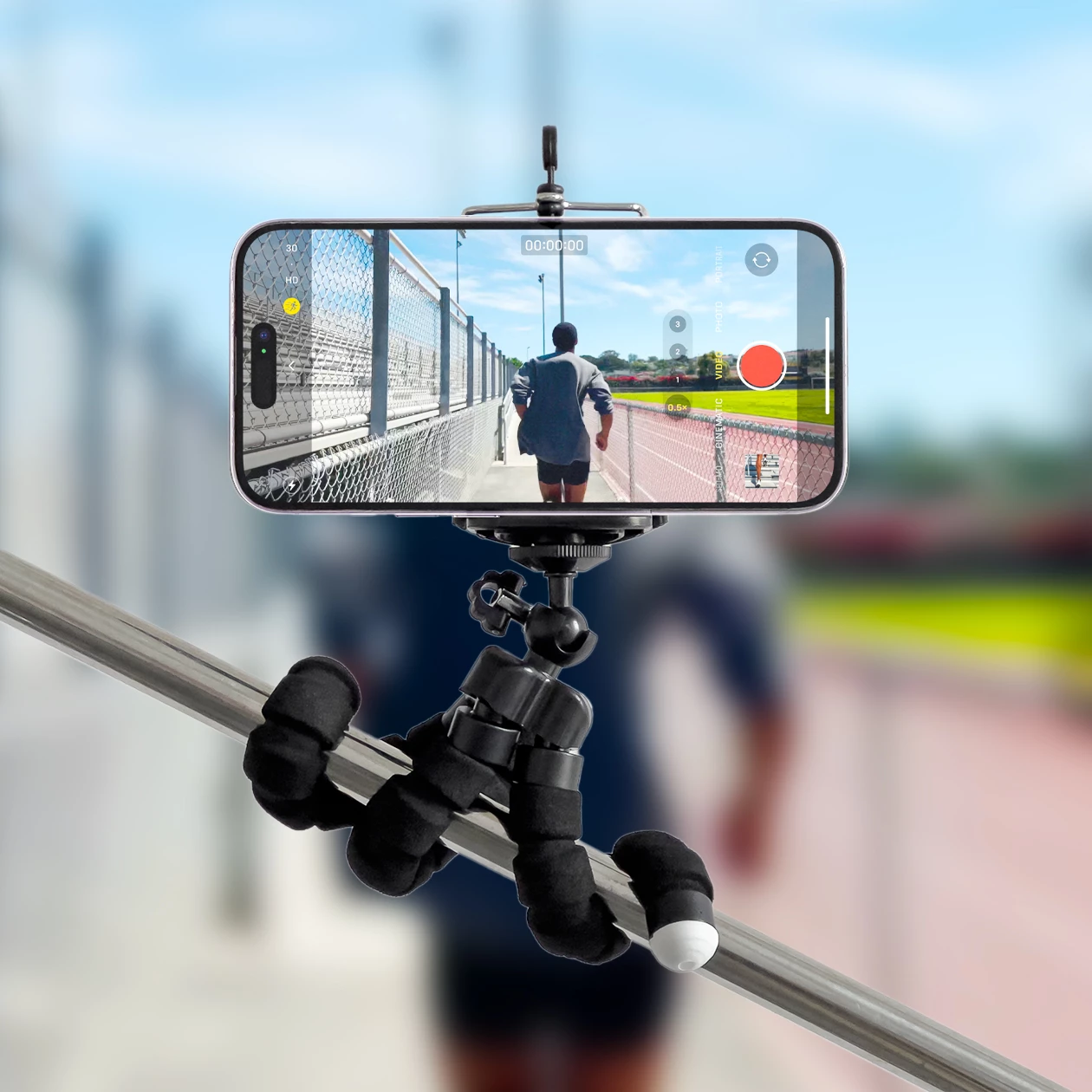 Tripod fleksibël për celular dhe kamerë selfie, Hurtel, këmbë oktapod, klips universal, kënd dhe lartësi të rregullueshme