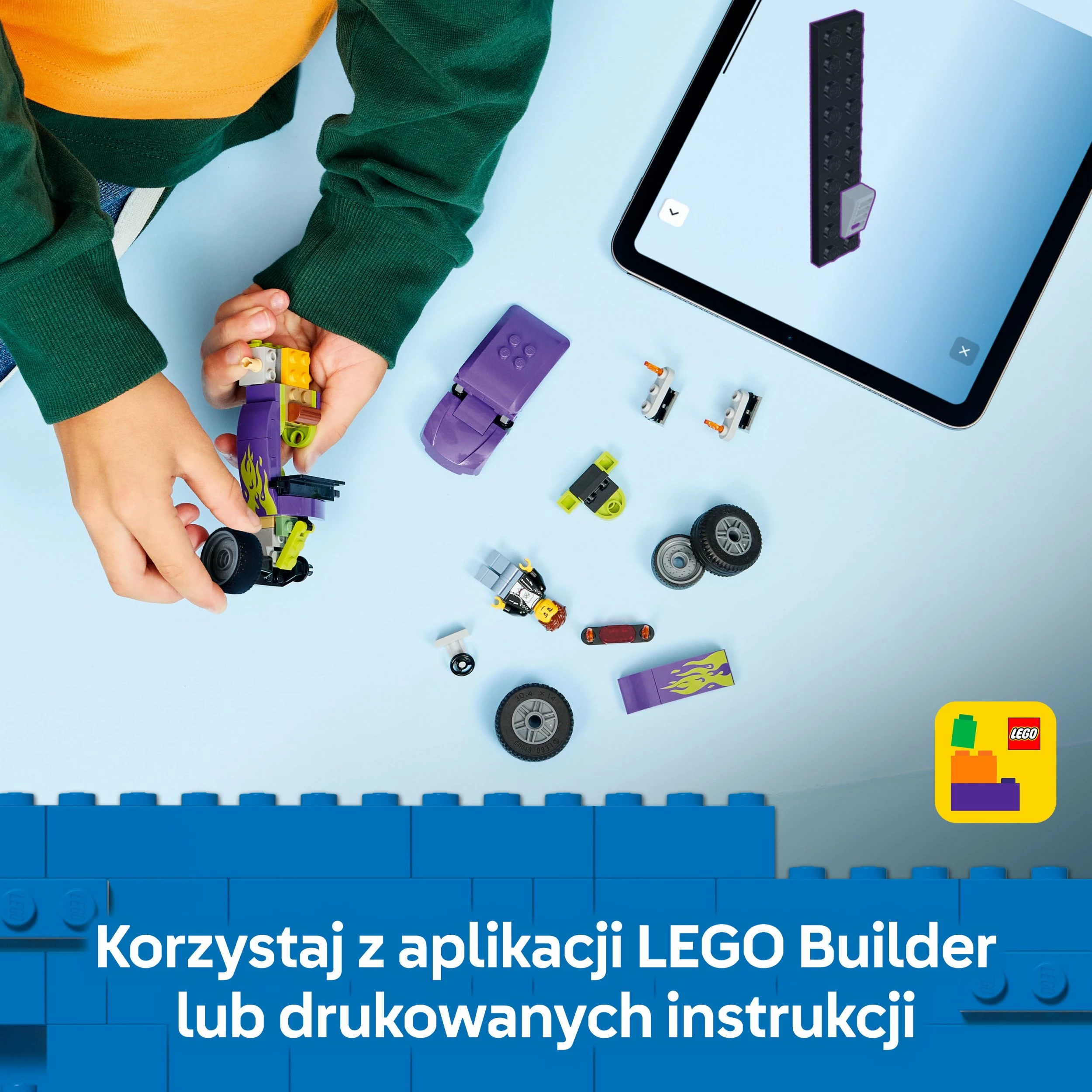 Set LEGO City Hot Rod 60485, 81 copë, 5+, vjollcë/jeshile neon
