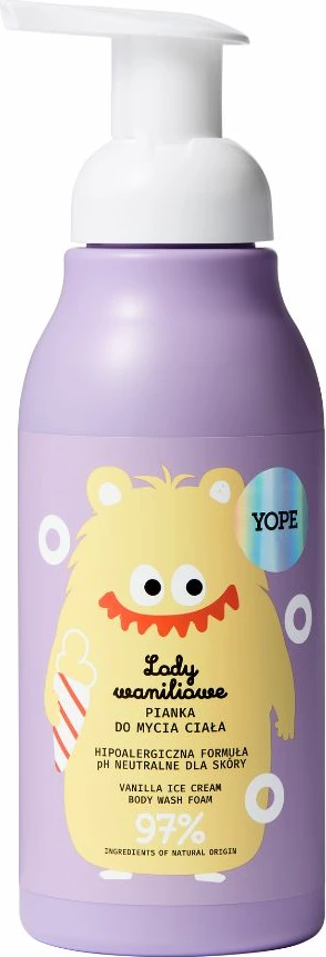 Shkumë për larje trupi për fëmijë Yope Vanilla Ice Cream 400ml