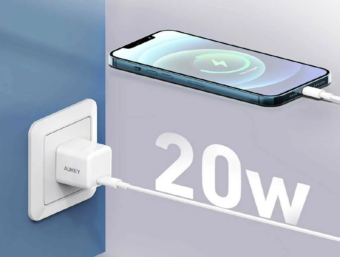 Karikues muri AUKEY PA-F5 OEM, 20W, 1x USB-C, i bardhë