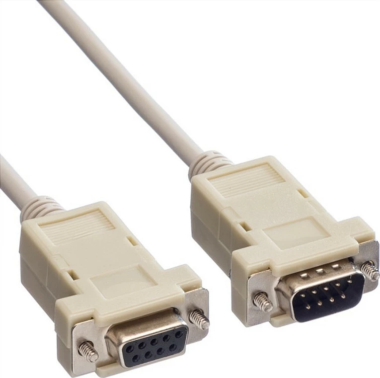 Kabllo RS232 VALUE DB9ST/BU, DB-9 mashkull-femër, 1.8 m, bezhë