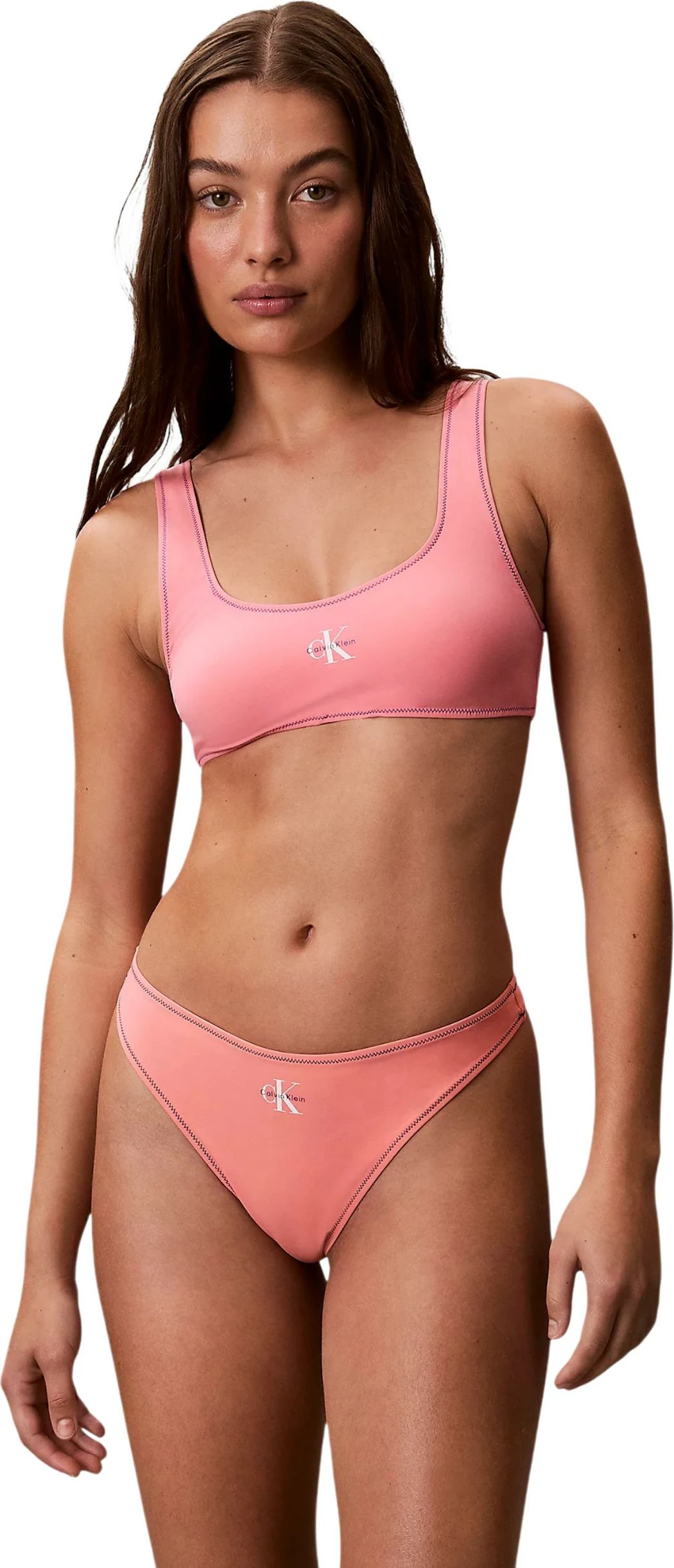 Sutjenë bikine Calvin Klein Jeans LV00Q61100, për femra, rozë pudër [Madhësia: XL]