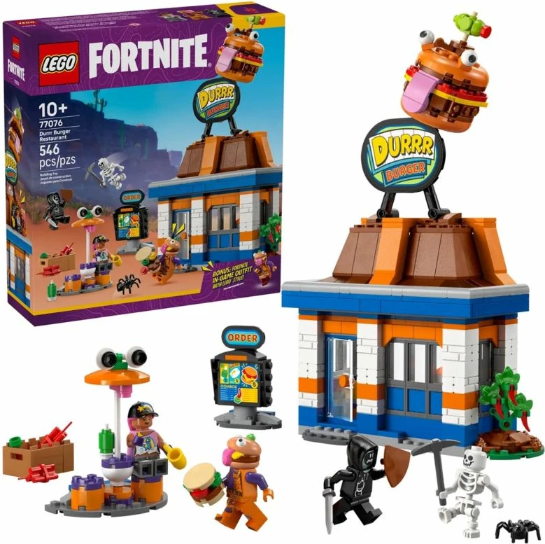 Set LEGO Fortnite 77076 Durrr Burger Restaurant, 546 pjesë, me 4 minifigura
