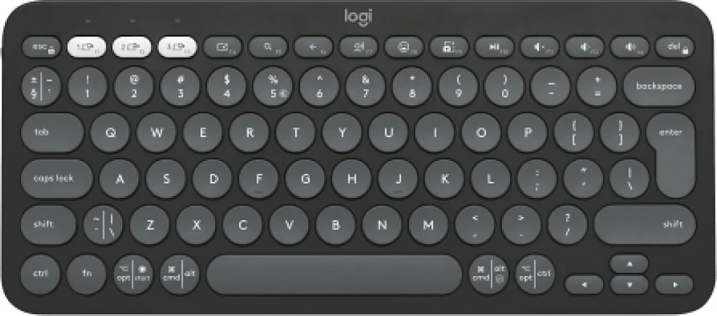 Tastierë mini Logitech Pebble Keys 2 K380s, wireless, Bluetooth, QWERTY, graphite