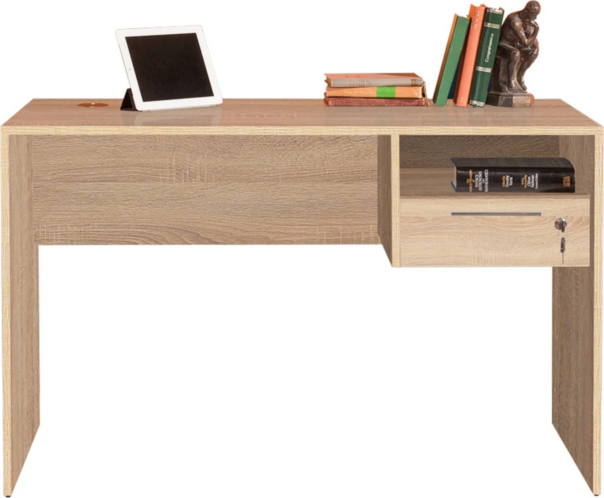 Tavolinë studimi Hanah Home, Cms-510-Ss-1, ngjyrë sonomo dhe e bardhë