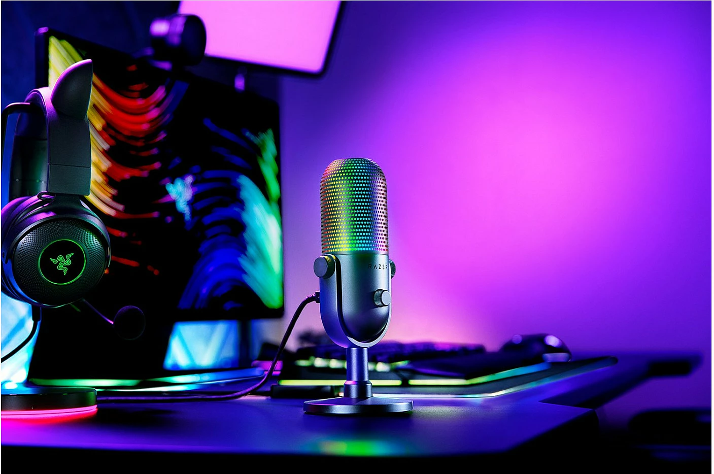 Mikrofon Razer Seiren V3 Chroma, RGB, i zi