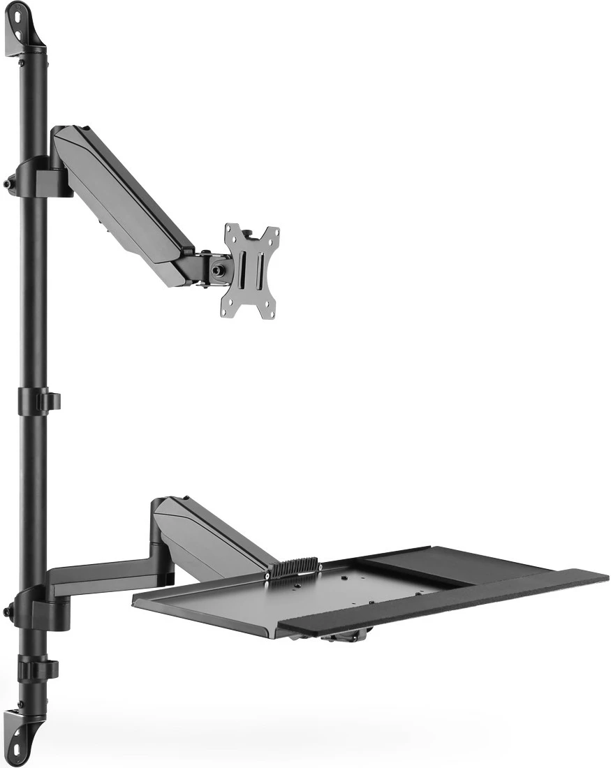 Mbajtës fleksibil muri Digitus, për monitor 17-32", rregullim lartësie, ngjyrë e zezë