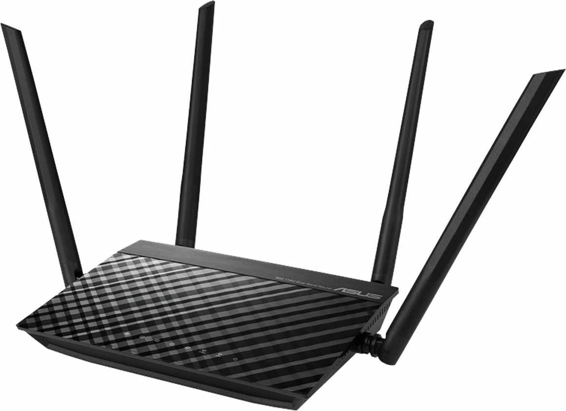 Router Asus RT-AC1200 V2 AC1200 Dual-Band Wi‑Fi 5, 4 antena, e zezë