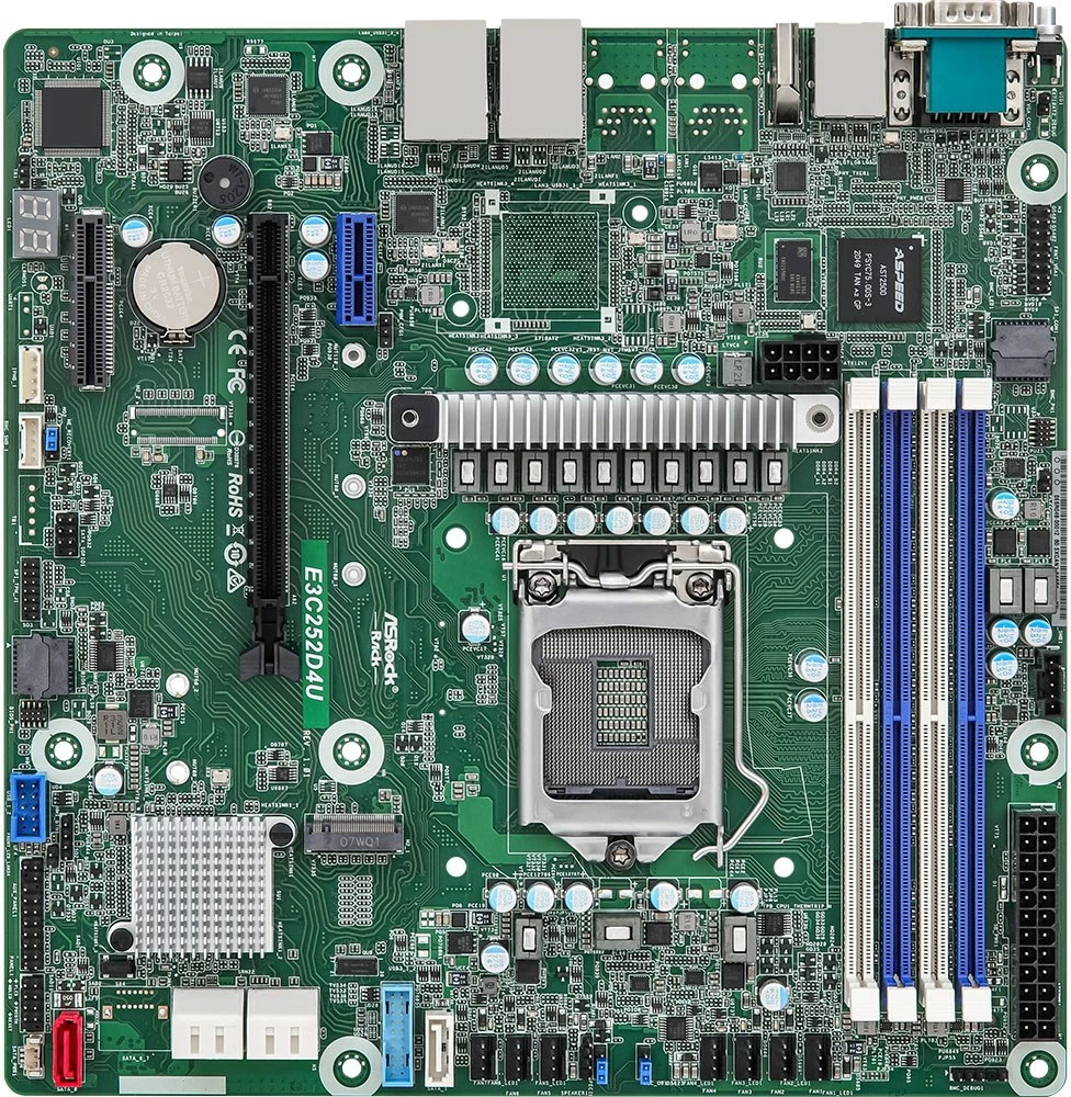 Pllakë amë Asrock E3C252D4U, Intel C252, LGA 1200 (Socket H5), micro ATX