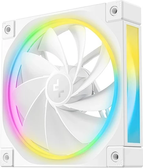 Set ventilatorë për kasë DEEPCOOL FL12R WH-3 IN 1, 12 cm, RGB, 3 copë, Bardhë