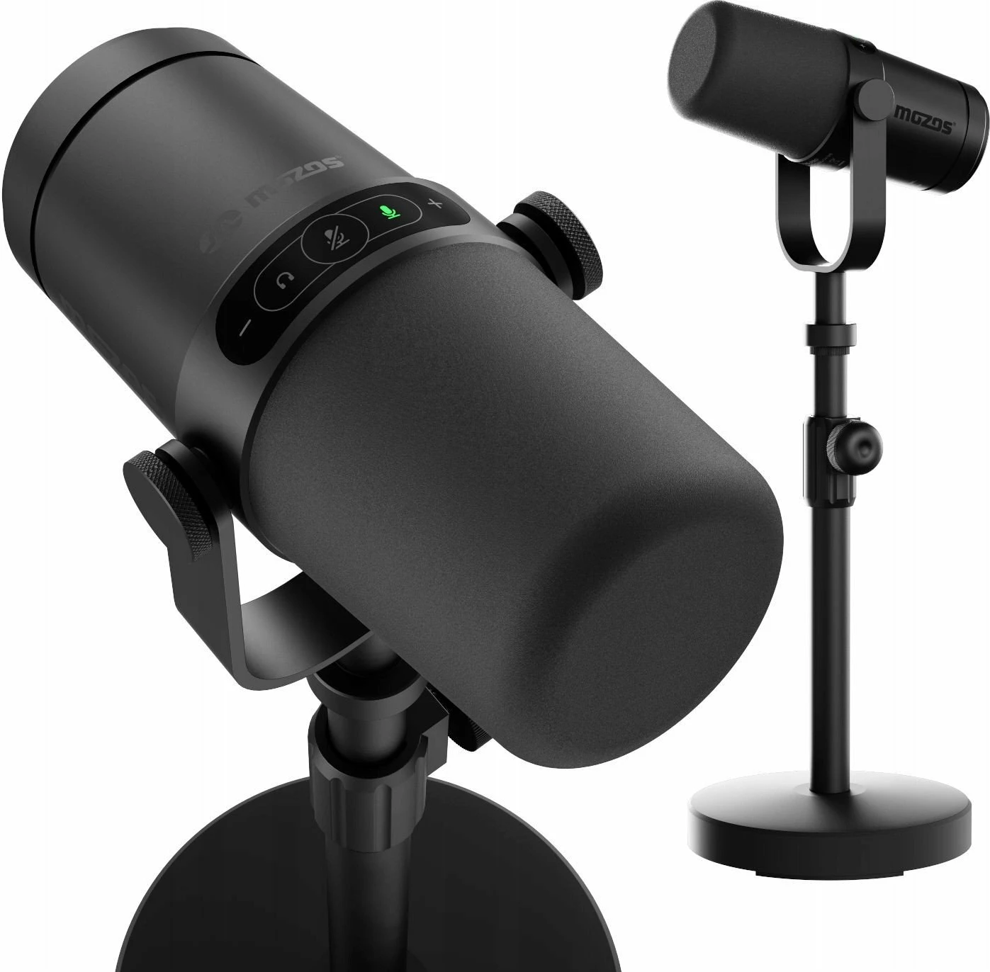 Mikrofon Mozos MKIT Studio Pro dinamik kardioid 192kHz/24-bit USB-C/XLR/3.5mm, set me stativ tavoline, i zi