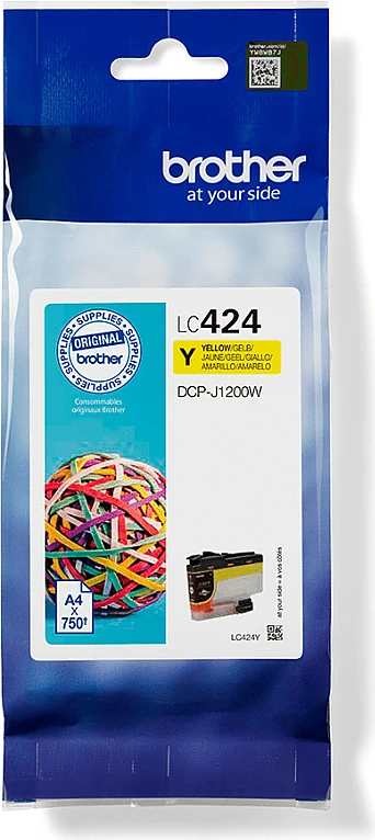 Toner Brother LC424Y, verdhë, 750 faqe