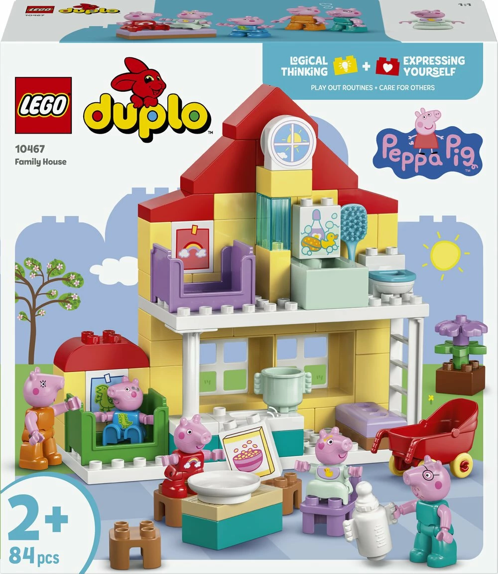 Set ndërtimi LEGO DUPLO Peppa Pig Family House 10467, 84 copë