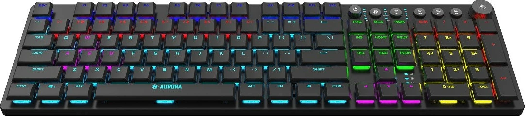 Tastierë wireless RF iBox AURORA K-6 + Bluetooth QWERTY, e zezë