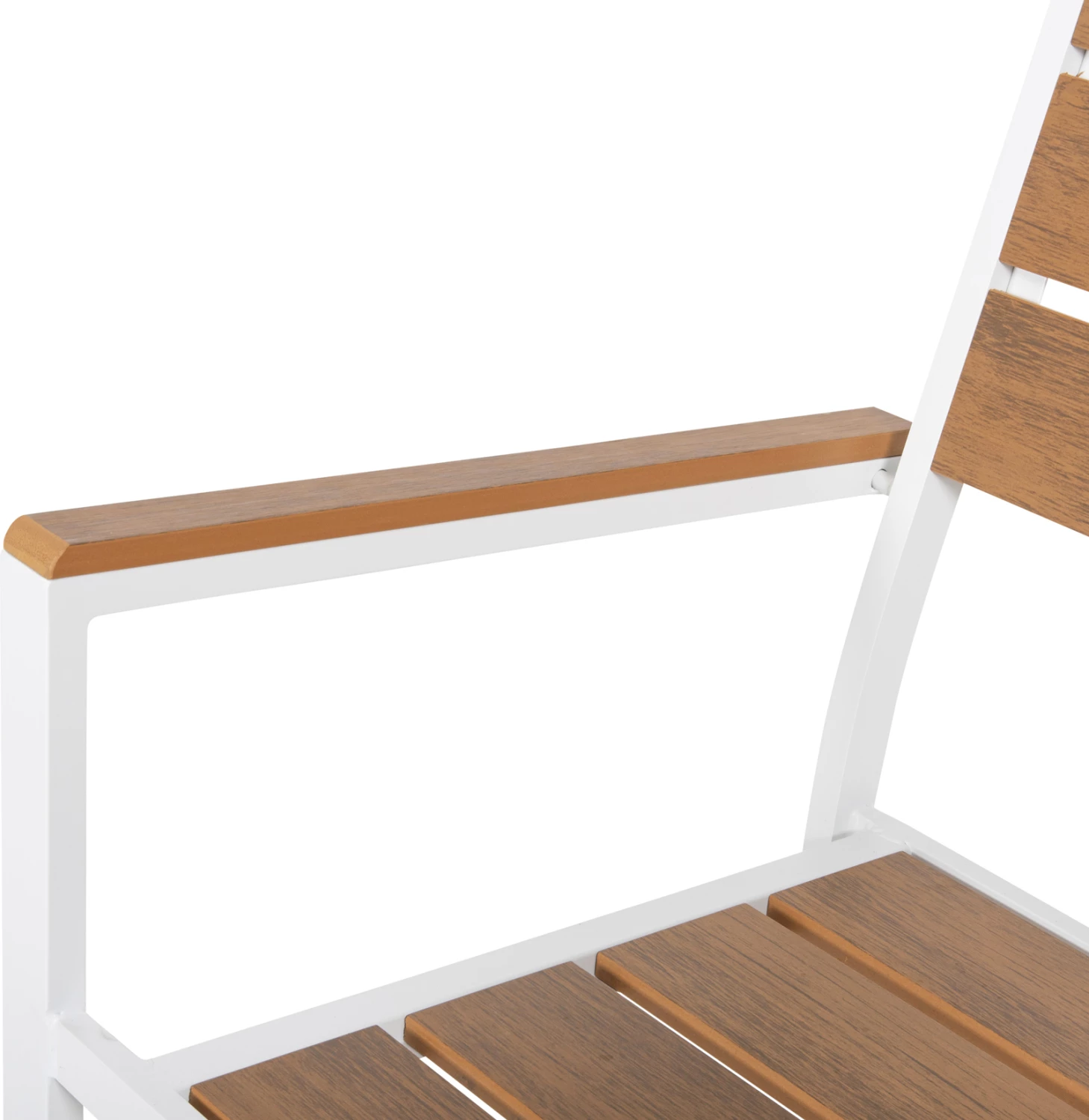 Karrige alumini SAGA, FH5981.01, e bardhë-polywood, natyrale, 55x55x86H cm