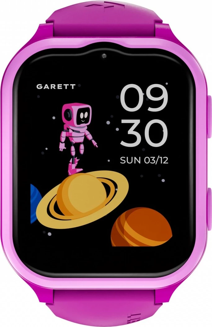 Smartwatch, Garett, Kids eSIM 4G, ekran 1.69" IPS Gorilla Glass, thirrje/video 4G LTE, IP67, bateri 650 mAh, rozë